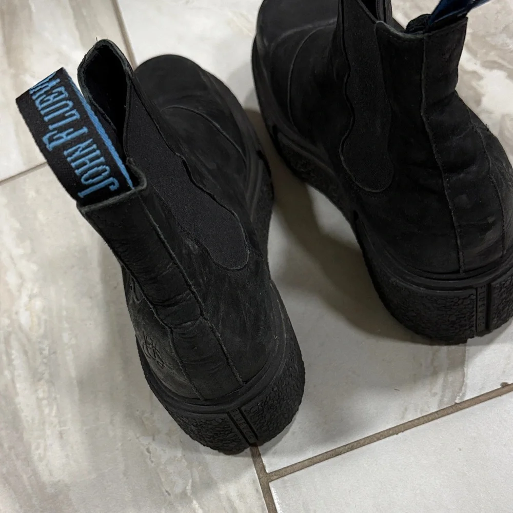 John Fluevog Platform Booties- black leather Size 8 - Picture 4 of 10